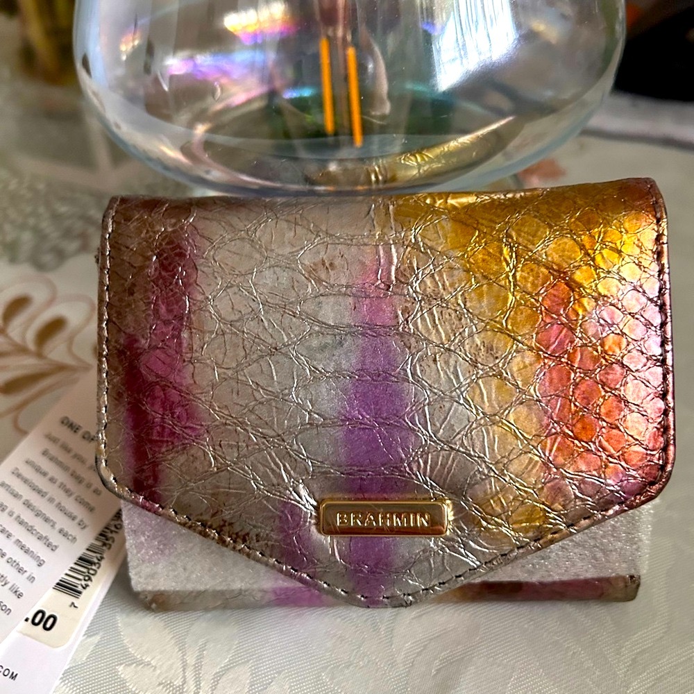Brahmin Multi Mimsy Metallic Small Veronica Wallet-BNWT